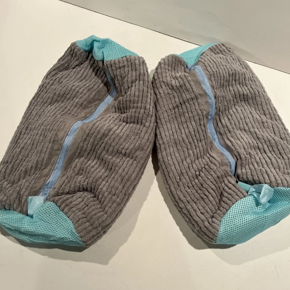 Shoe washing machine bags, 2 pack X-Large durable, thick soft tennis Shoes‎ Gray